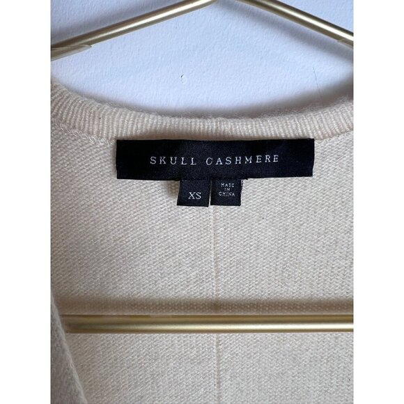 Skull cashmere Sleeveless wrap Sweater Vest XS - Picture 3 of 9